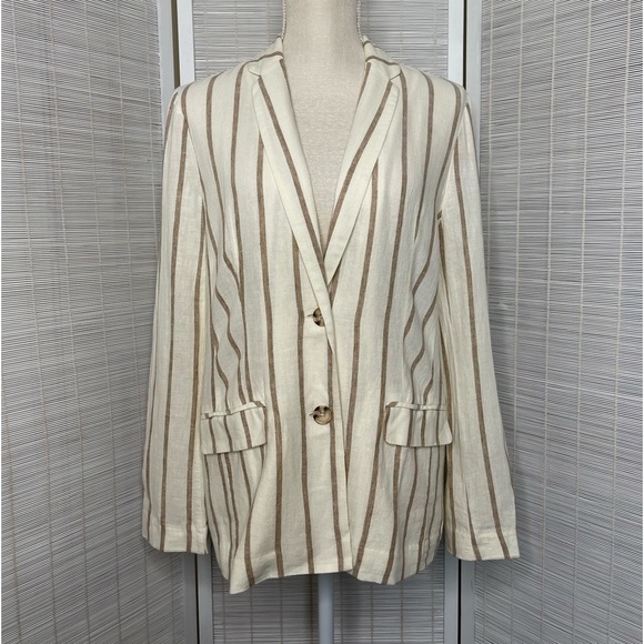 Rails Flynn Mojave Stripe Blazer White Tan Size XS - Picture 1 of 9